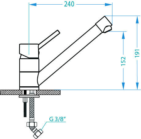 Смеситель для кухни Alveus Granital AM 110 Pebble-G02M