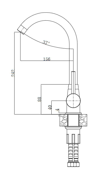 Смеситель для кухни Genesis by Alveus Karina CHR хром