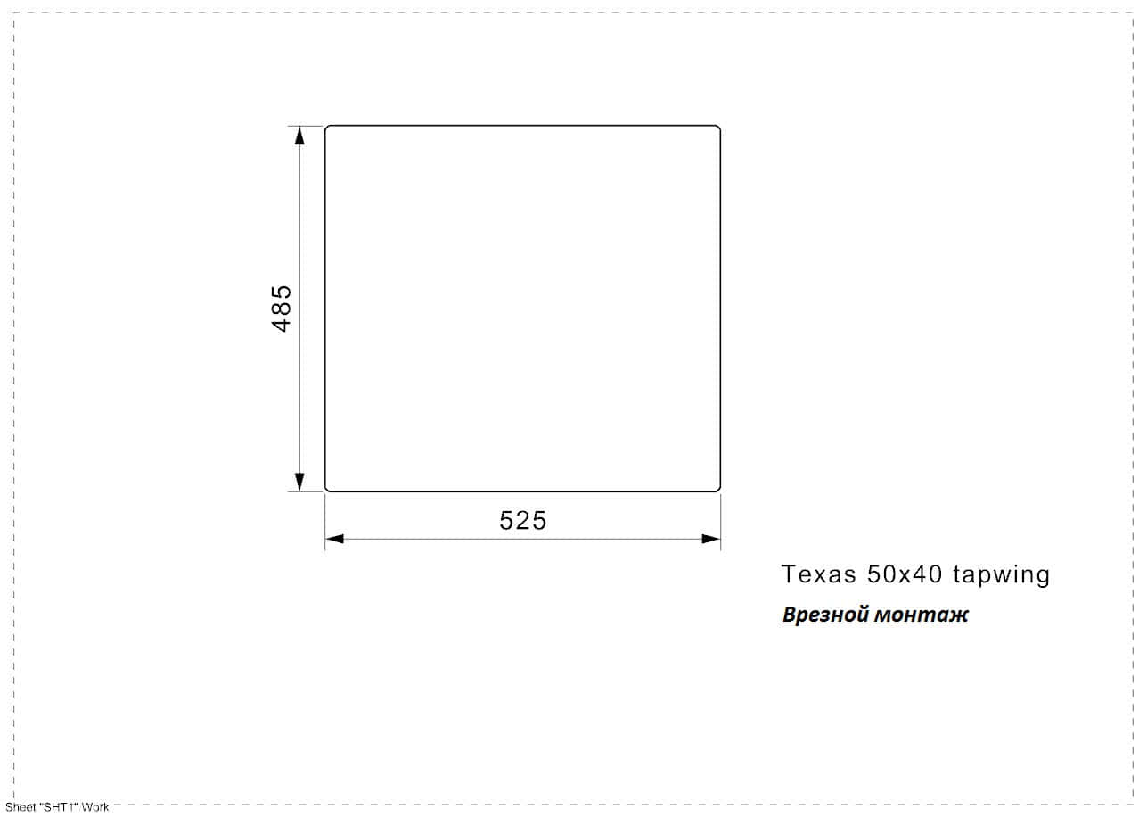 Мойка для кухни Reginox Texas 50x40 Tap-wing LUX 3,5"