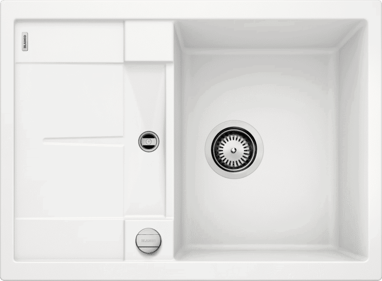 Кухонная мойка Blanco METRA 45S Compact Silgranit белый клапан-автомат 519576