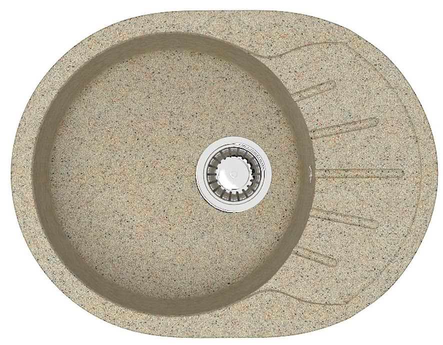 Мраморная мойка для кухни ZETT lab модель 10/Q5 песок