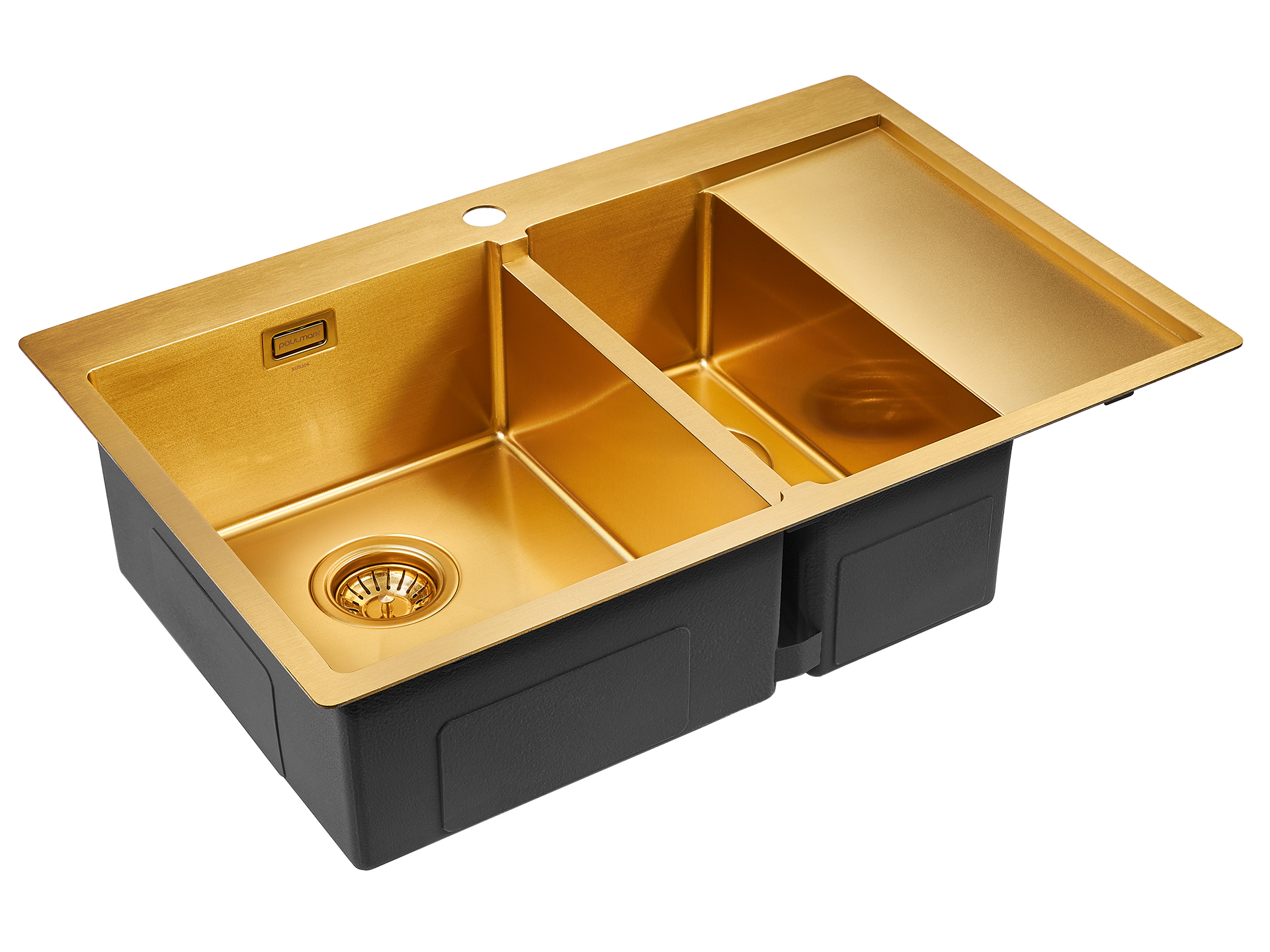 Мойка для кухни Paulmark UNION L PM537851-BGL левая брашированное золото