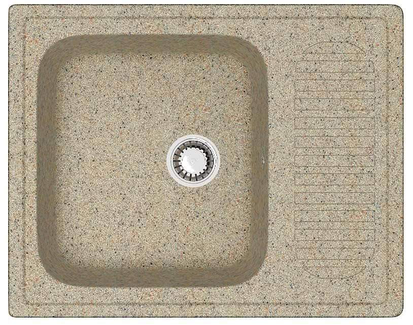 Мраморная мойка для кухни ZETT lab модель 15/Q5 песочный