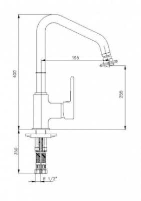 Смеситель для кухни E.C.A. MIX D 102108633