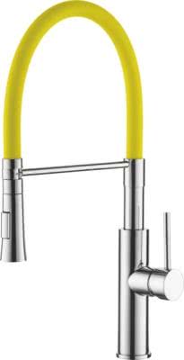 Смеситель для кухни с гибким изливом Ledeme L4097-4 желтый
