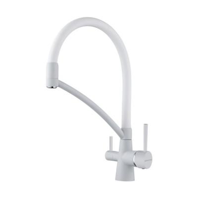 Смеситель для кухни Paulmark SIEGEN Si213111-WH белый  полностью