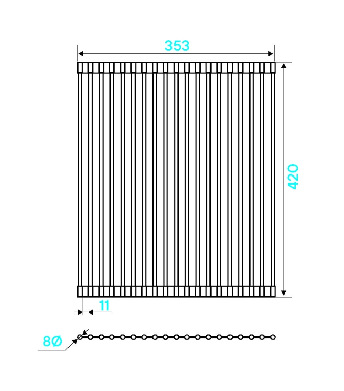 Ролл-Маты для мойки Kuchenstern  DARK 420 арт.578BS50