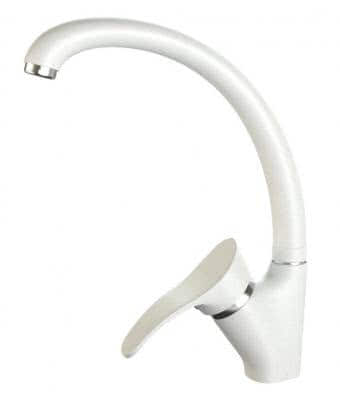 Смеситель для кухни ZETT lab КМ009/Q001 белый лед