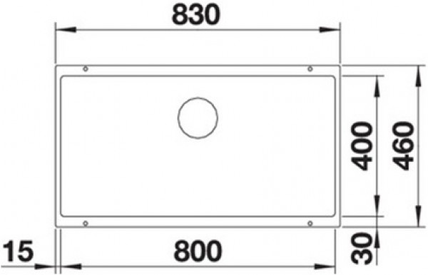 Кухонная мойка Blanco SUBLINE 800-U черный, отводная арматура  InFino 526005