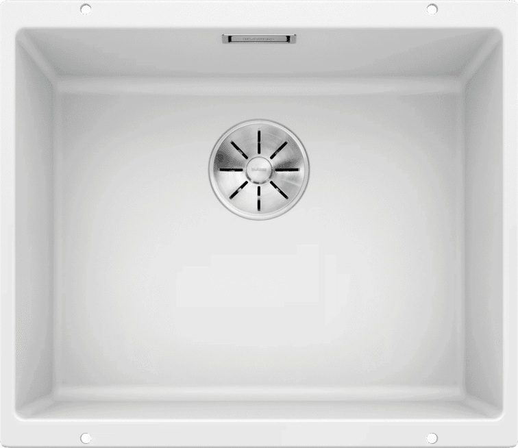 Кухонная мойка Blanco SUBLINE 500-U Silgranit белый, отводная арматура InFino 523436
