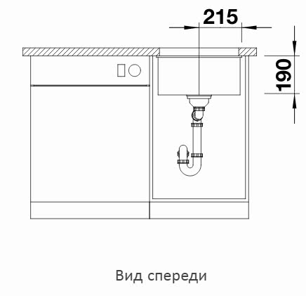 Кухонная мойка Blanco SUBLINE 400-U Silgranit белый, отводная арматура InFino 523426