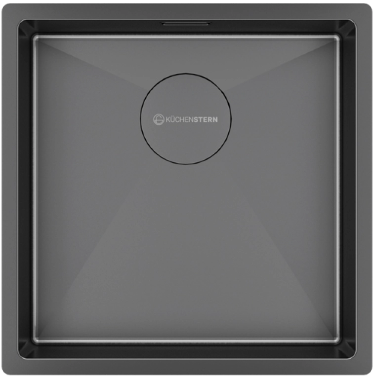 Кухонная мойка Kuchenstern KRAFT 45 вороненая  сталь 500GM50