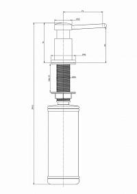 Дозатор для моющего средства Paulmark BREVIT D005-BG брашированное золото
