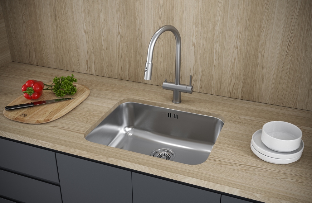 Кухонная мойка Kuchenstern RUND 60 нержавеющая сталь 652SS60