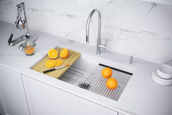 Мойка для кухни Paulmark GLAMP 81 UNO  PM028148-WH Керамика Белый