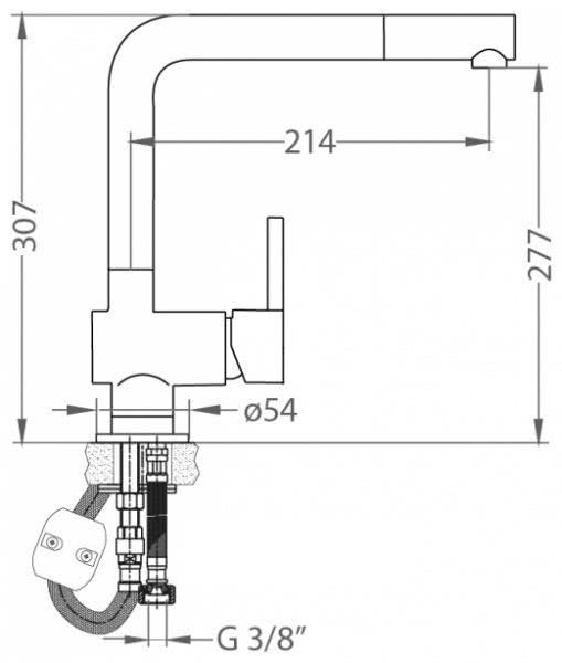 Смеситель для кухни Alveus Azeta-P хром
