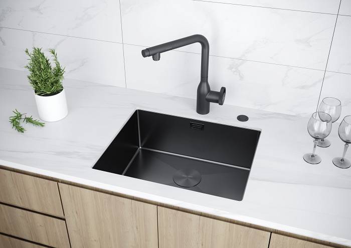 Кухонная мойка Paulmark NEXT 54 UNI PM215444-MBN черный матовый