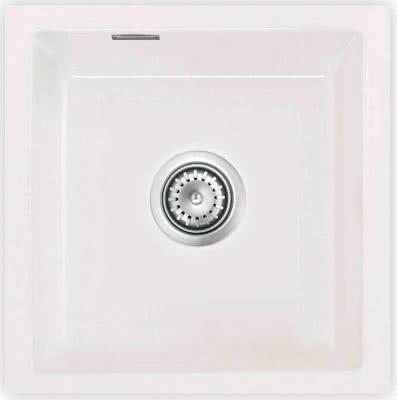 Керамическая мойка SystemCeram Mera 40 U глянцевый белый