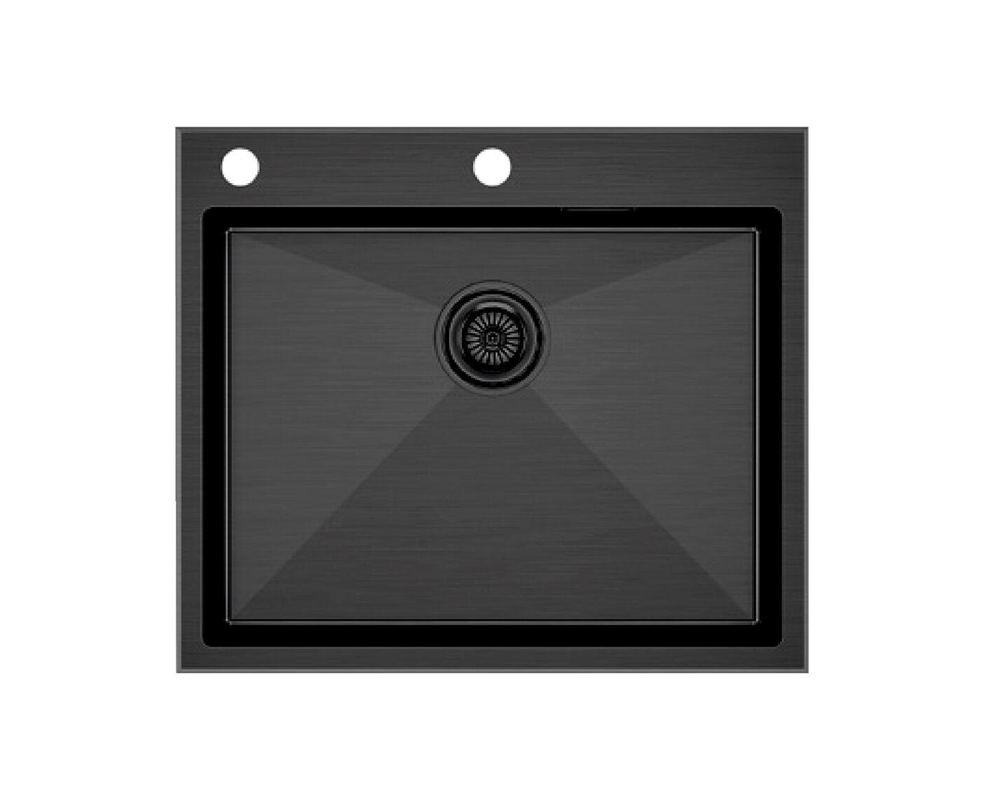 Мойка для кухни Paulmark BRIM-EDGE PM775951-GM брашированная вороненая сталь